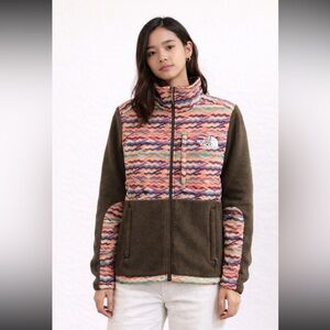 Rare The North Face VTG Denali Rare Gray Geometric Aztec-ANLP Print Jacket Large